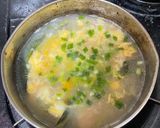 超簡単！もつ鍋風（ニンニク＊醤油）雑炊作り方4写真