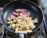 簡単美味ベーコンと湯葉とキャベツのパスタ作り方4写真