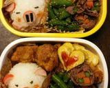 短時間で可愛いブタちゃんのキャラ弁！作り方4写真