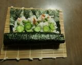 母の日、塩ゆでグリンピースで海苔巻きを♪作り方4写真