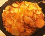 ＊鶏胸肉の卵とじうどん作り方7写真