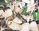 鶏むね肉とスナップエンドウの和風パスタ作り方5写真