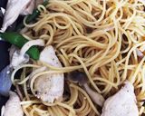 鶏むね肉とスナップエンドウの和風パスタ作り方7写真