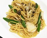 鶏むね肉とスナップエンドウの和風パスタ作り方8写真