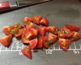 朝食にハーブ✿トマト＆胡瓜ブルスケッタ作り方2写真