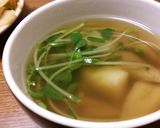 豆苗のスープ♪作り方7写真