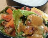 ☆豚肉カレー・かぼちゃ味噌マヨ☆0417作り方6写真