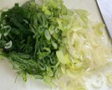 お豆腐で簡単♪ネギのチヂミ作り方1写真