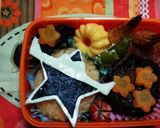 モモニンジャーおにぎり♪キャラ弁♪運動会作り方6写真
