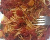 オイルサーディンとトマトのパスタ作り方13写真