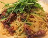 ホタルイカと水菜のピリ辛パスタ作り方7写真