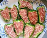 ☆ﾋﾟｰﾏﾝの肉詰め作り方4写真