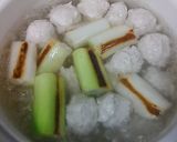 焼き長ネギと鶏肉団子のお澄まし作り方3写真