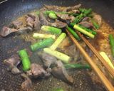 お家居酒屋！アスパラと砂肝のバタポン炒め作り方4写真