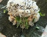 キノコの塩麹炒めおにぎらず作り方3写真