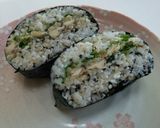 キノコの塩麹炒めおにぎらず作り方4写真