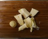 天然だしパックで作る 筍の味噌汁作り方1写真