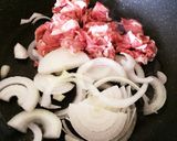激ウマ新玉ねぎとお肉の白だしバター炒飯作り方1写真
