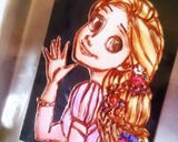 キャラ生デコプレート♡ラプンツェル作り方3写真
