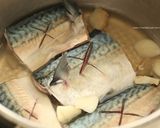 圧力鍋で鯖の塩にんにく煮作り方2写真