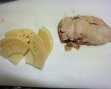 簡単！やわらか蒸し鶏とたけのこの味噌焼き作り方4写真