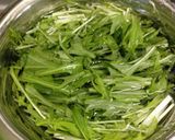 簡単 水菜のネバネバサラダ作り方1写真