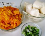無塩料理☆南瓜のお豆腐コロッケ♪胡麻衣作り方1写真