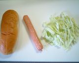 ☆パン屋さんのキャベカレーホットドッグ☆作り方1写真