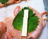 鶏胸肉で大葉とチーズの挟み焼き作り方2写真