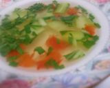 ちんげん菜とトマトのスープ　超簡単作り方2写真