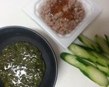 めかぶ納豆ｷｭｳﾘの仲良し和え♪作り方1写真