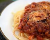 キャンプxなすとベーコンのトマトパスタ作り方9写真