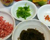 ★もずくのピリ辛スープ★作り方1写真