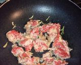 焼き葱、油揚げと牛コマのオカカ炒め❢作り方3写真