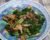 豚肉とほうれん草と舞茸のオイスター炒め♪作り方7写真
