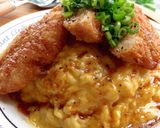 ささみカツ乗せ♡トロ照りチーズオムライス作り方6写真