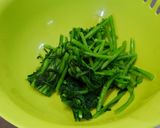 春菊と小えびの胡麻味噌和え♪作り方2写真