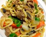 簡単！ラーメンスープで焼肉うどん！作り方8写真