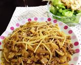 タケノコとひき肉の和風パスタ作り方5写真