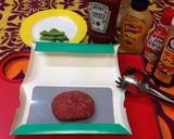 ポケグリでこんがりハンバーグ作り方1写真