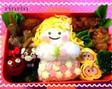 金髪女の子のキャラ弁当作り方4写真