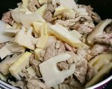 筍と豚肉の甘辛炒め煮★ゴマ油風味作り方5写真