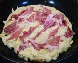 簡単！お好み焼き風☆オープンパンケーキ作り方1写真