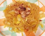 新玉ねぎ、春キャベツのペペロンチーノ風作り方12写真