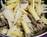 筍と豚肉の甘辛炒め煮★ゴマ油風味作り方6写真