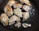 鶏肉ともやしの大葉梅炒め作り方1写真