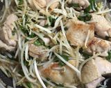 鶏肉ともやしの大葉梅炒め作り方4写真