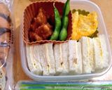 お弁当簡単ハムチーズサンドイッチ 運動会作り方4写真