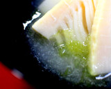 Wの食感☯たけのこ薄煮☯筍あおさ餡かけ作り方4写真