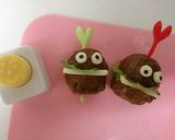 キャラ弁 キティーちゃん＆ミートバーガー作り方1写真
